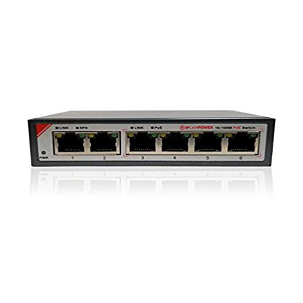 SWITCH POE 8 PORT VỎ SẮT 100M