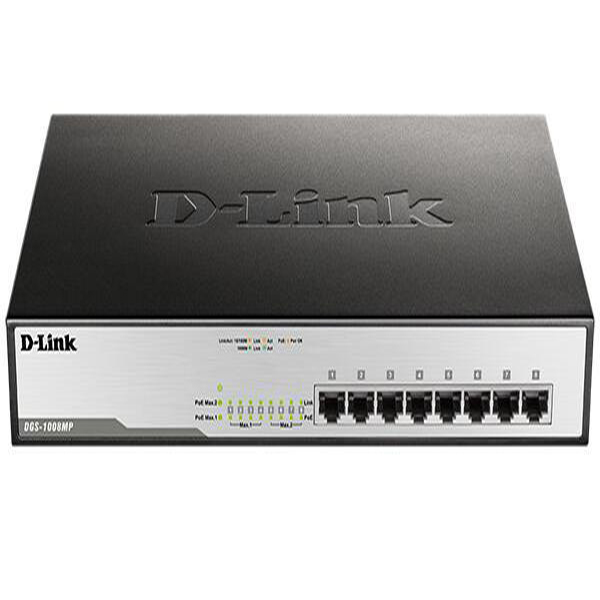 Switch PoE Gigabit Max 8 cổng để bàn D-Link DGS-1008MP