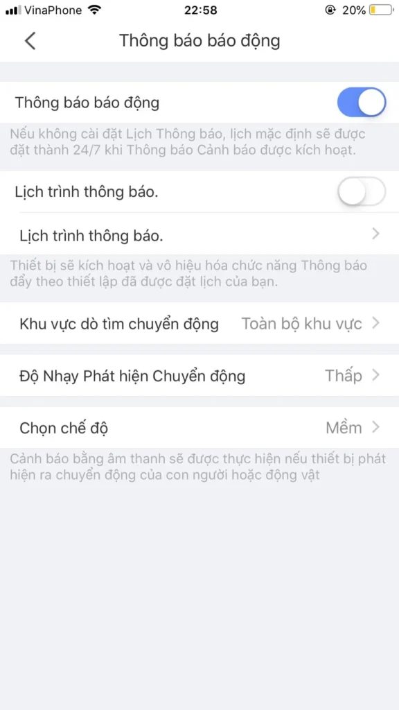 Hướng dẫn cài đặt báo động trên camera ezviz