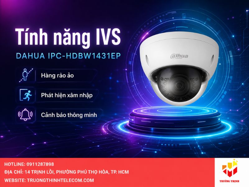 Các tính năng thông minh IVS tích hợp trong DAHUA IPC-HDBW1431EP