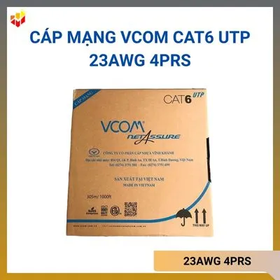Cáp Mạng VCOM CAT6 UTP 23AWG 4PRS