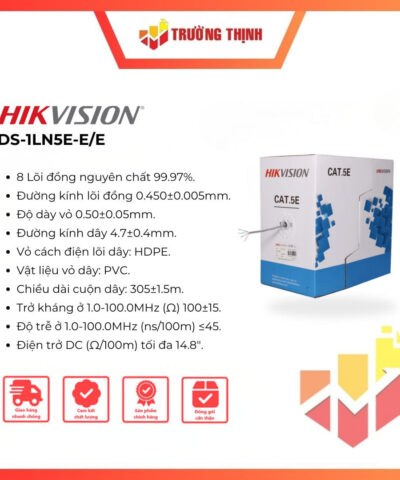Cáp mạng Hikvision Cat5E DS-1LN5E-E/E Chính Hãng