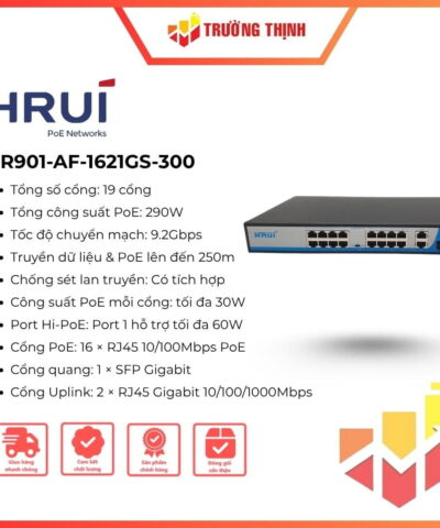 Switch POE Hrui 16 Port HR901-AF-1621GS-300