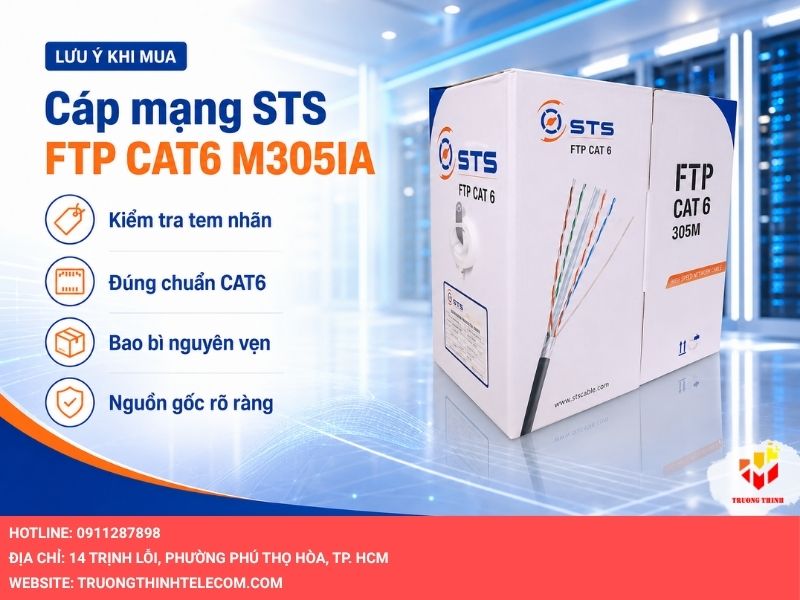 Những lưu ý khi chọn mua cáp mạng STS FTP CAT6 M305IA chính hãng