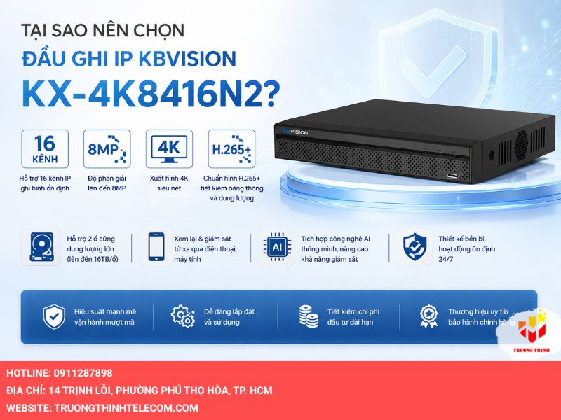 Tại sao nên chọn đầu ghi IP KBVision KX-4K8416N2?