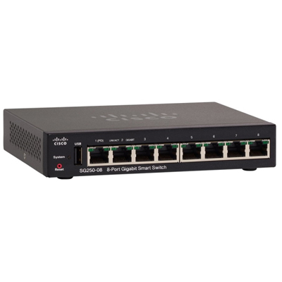 Switch Cisco 8 Port Gigabit Smart SG250-08