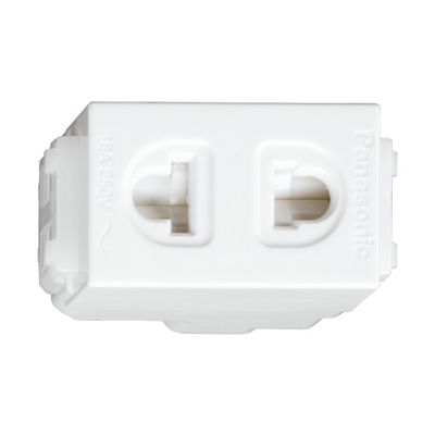 Ổ cắm 2 chấu có màn che SCU