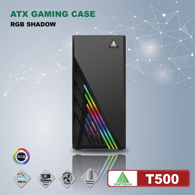 Case T500 Có Sẵn LED RGB Trước