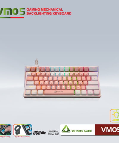 Phím Cơ VSP VM05 Mini Trắng Hồng