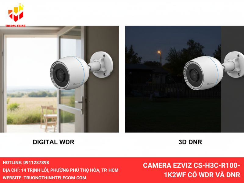 Camera Ezviz CS-H3C-R100-1K2WF có WDR và DNR