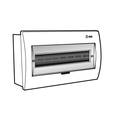 Tủ điện âm tường mặt nhựa 14-18 Module SINO E4FC14/18L