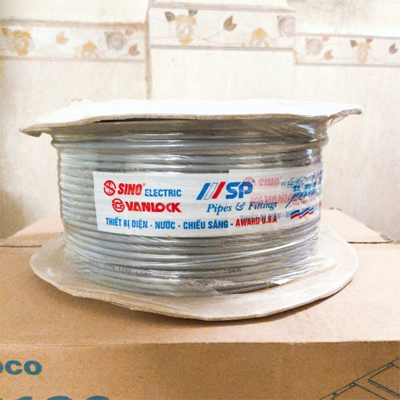 Dây điện thoại 8 line Vanlock (xám) (TLD 1/0.4mm x 4P/GY)
