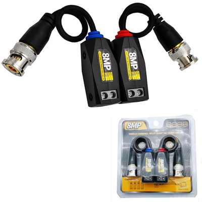 BALUN BẤM 8MP Chống Sét (Màu Xanh_Loại tốt)