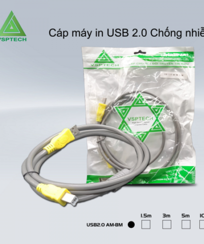 Cáp USB Máy in VSPTECH 2.0 Chống Nhiễu (5m)