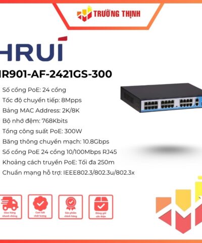 Switch POE Hrui 24 Port HR901-AF-2421GS-300