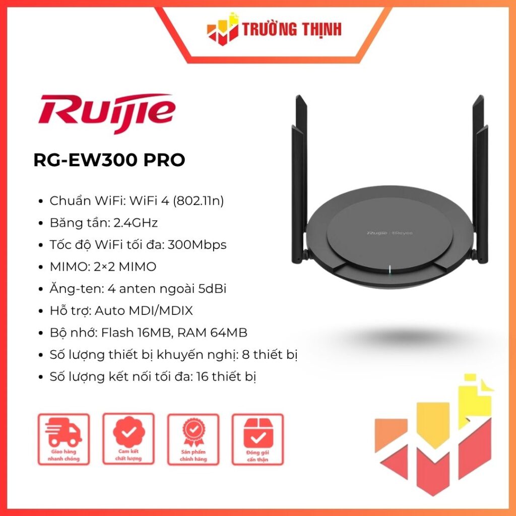 Bộ phát Smart Home WiFi RUIJIE RG-EW300 PRO 300Mbps