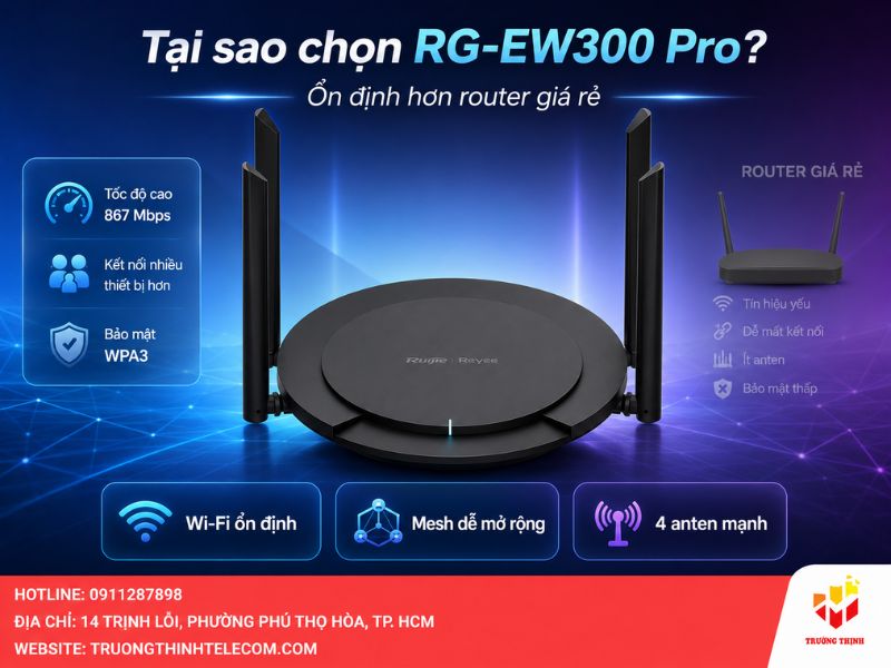 Tại sao nên chọn RG-EW300 Pro thay vì các bộ phát giá rẻ không tên tuổi?
