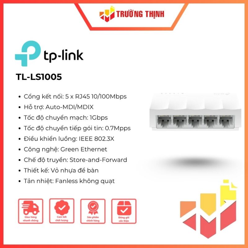 Switch TP-Link 5 Port 10/100M TL-LS1005 để bàn
