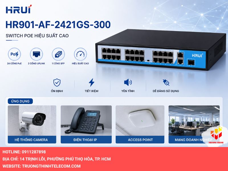 Tổng quan về Switch PoE HR901-AF-2421GS-300