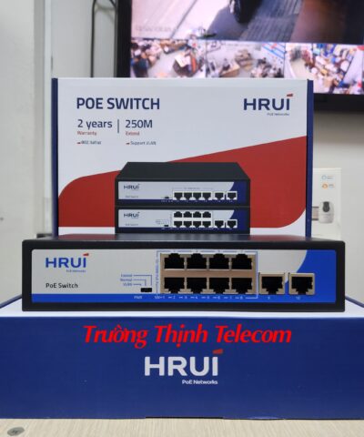 Switch POE Hrui 8 Port HR900-AF-82GN