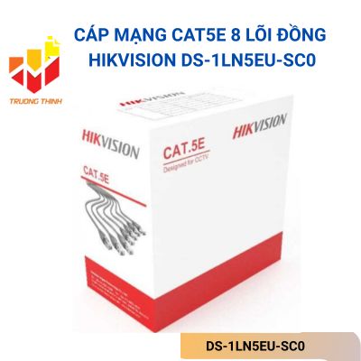 Cáp mạng CAT5E 8 lõi đồng HIKVISION DS-1LN5EU-SC0
