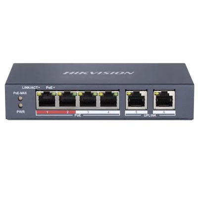 Switch mạng 4 cổng POE HIKVISION DS-3E0106P-E/M