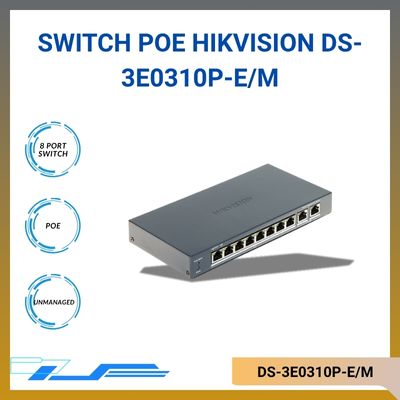 Switch mạng 8 cổng PoE HIKVISION DS-3E0310P-E/M