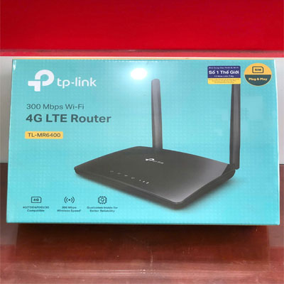 Router Wifi 4G Lite chuẩn N 300 Mbps TP-Link TL-MR6400 không dây