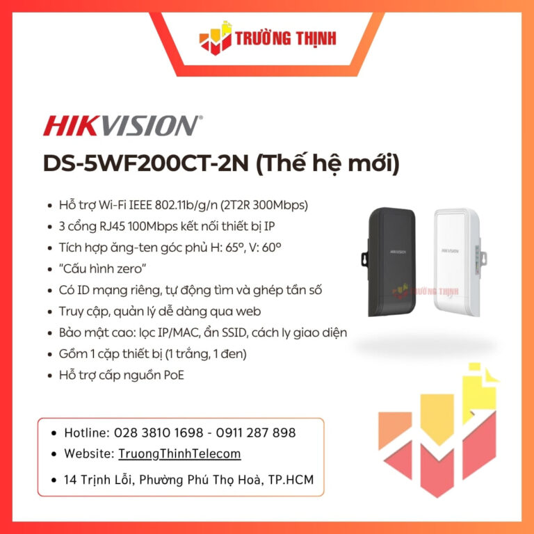 Bộ thu phát sóng HIKVISION DS-5WF200CT-2N không dây