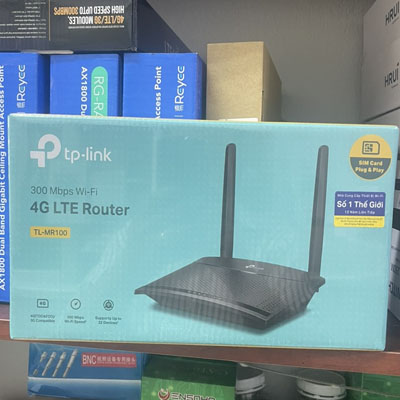 Router Wifi 4G LTE TP-LINK TL-MR100 tốc độ chuẩn N 300 Mbps