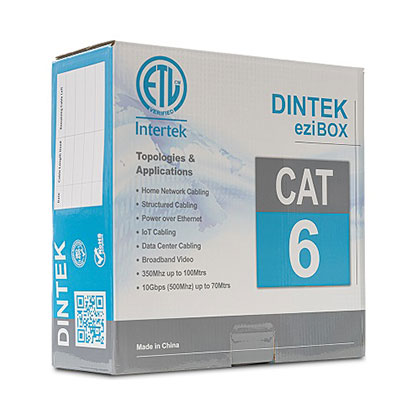 Cáp mạng Dintek CAT.6 UTP (1101-04063, 100 mét/thùng)