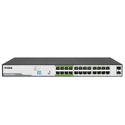 Switch PoE 24 cổng 1000Mbps + 2 cổng SFP D-Link DGS-F1026P-E