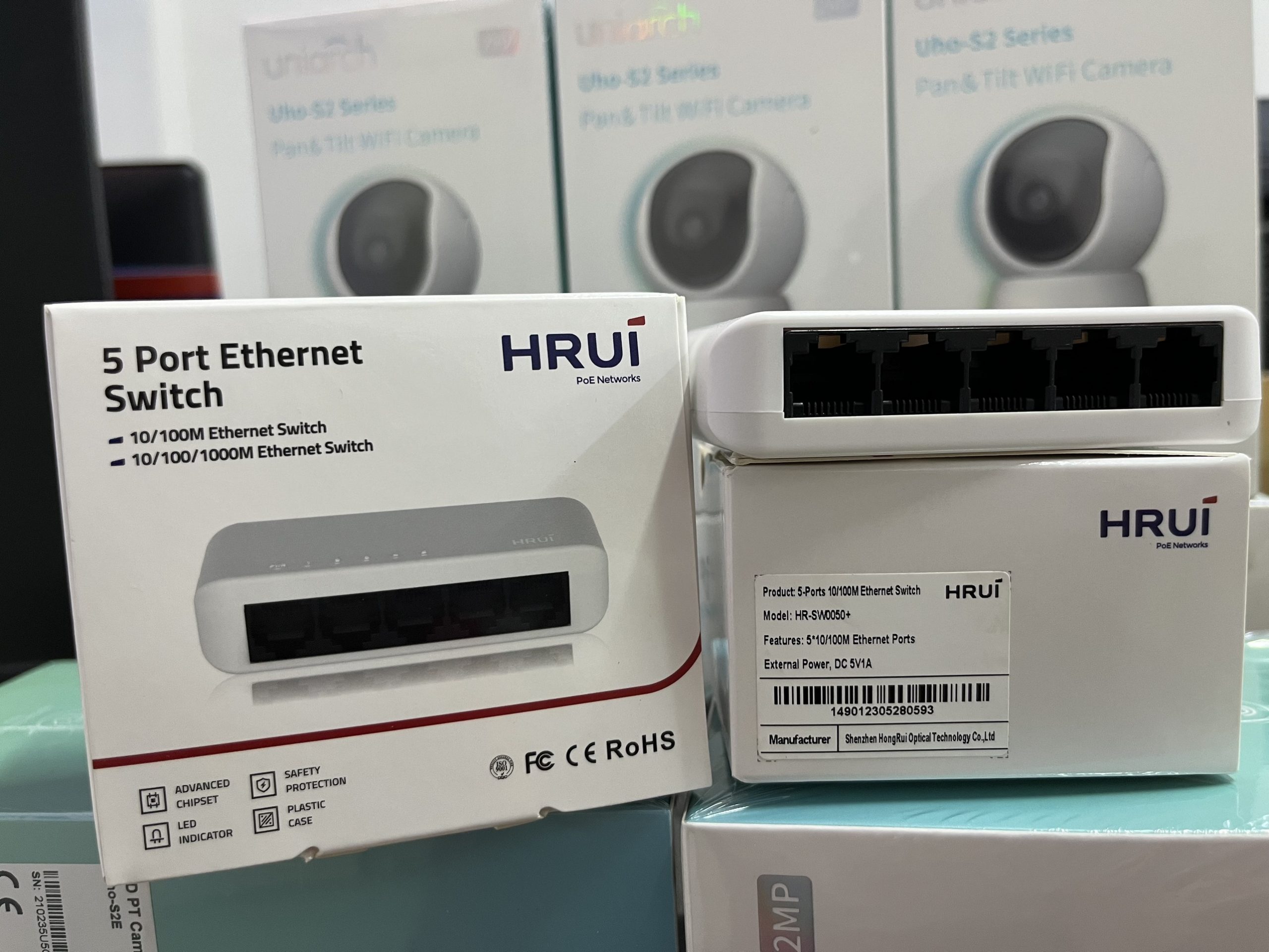 Switch POE Hrui 5 Port HR-SW0050