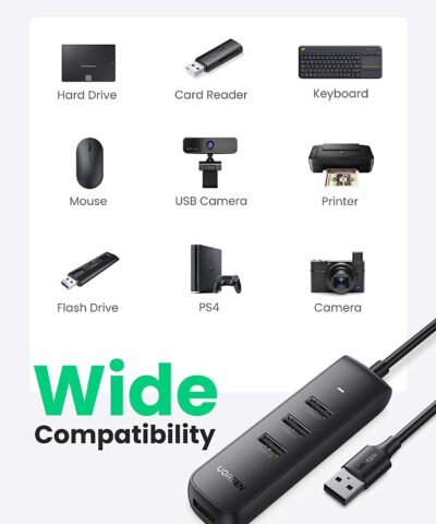 Bộ Chia 4 cổng USB 3.0 Ugreen 80657 dài 100cm