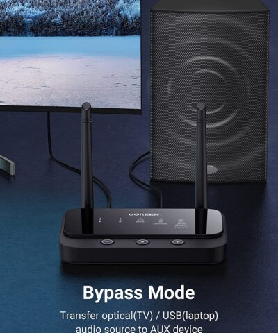 Bộ nhận và phát Bluetooth 5.0 aptX 100M hỗ trợ cổng 3.5mm, Optical Ugreen 20140