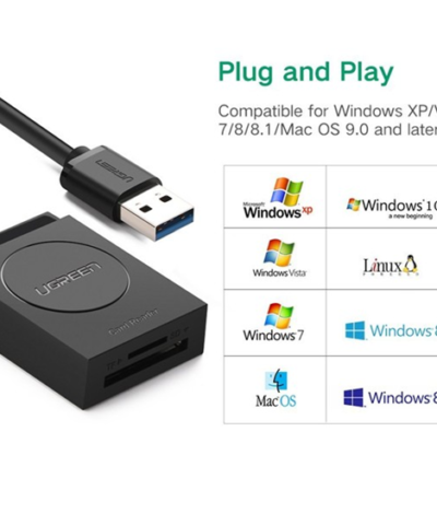 Đầu đọc thẻ nhớ Micro SD/SD chuẩn USB 3.0 Ugreen 20250