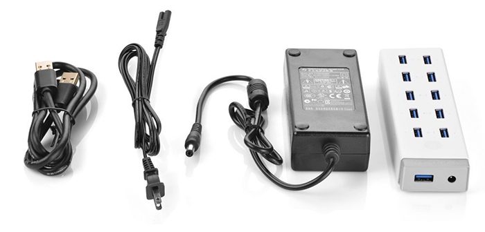 Bộ chia USB 3.0 10 cổng có nguồn 12V/5A Ugreen 20297