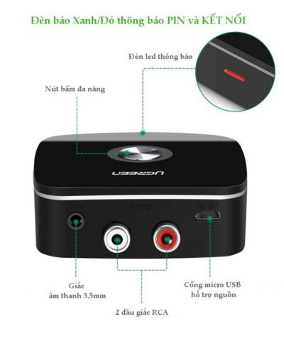 Bộ thu Bluetooth 4.2 to Audio 3.5mm Ugreen 40758