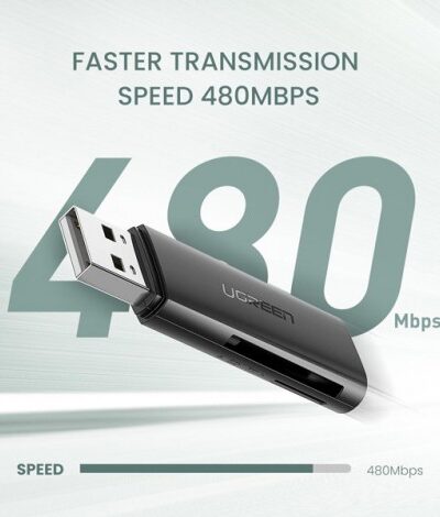 Đầu đọc thẻ nhớ SD/TF chuẩn USB 3.0 Ugreen 60722