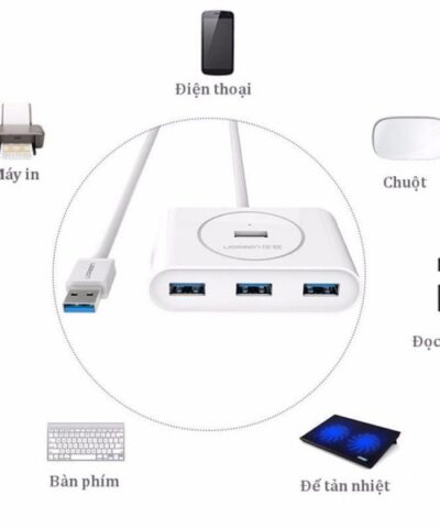 Bộ Chia 4 cổng USB 3.0 Ugreen 20282 dài 50cm