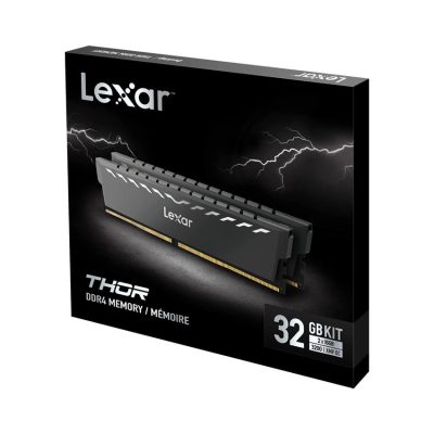 Ram desktop LEXAR THOR 32GB (2X16GB) DDR4 3200MHZ (LD4BU016G-R3200GDXG)