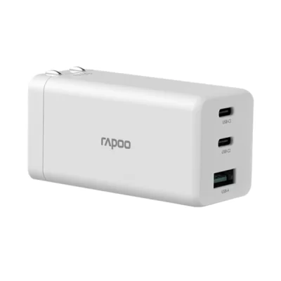 Củ sạc Rapoo PA65L 3 cổng (USB-C x2 + USB-A) 65W