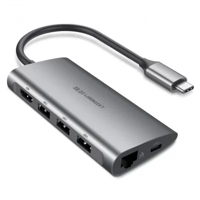 Bộ chuyển đổi Ugreen 50538 USB Type-C to HDMI,Lan,USB,SD