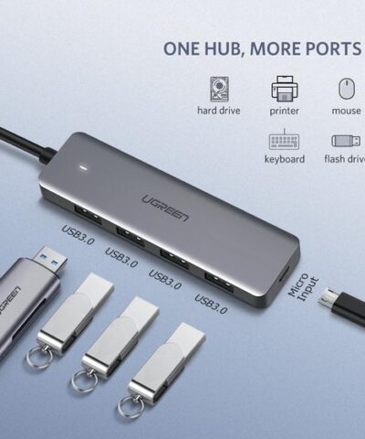 Bộ chia Ugreen 50985 USB-C ra 4 cổng USB 3.0