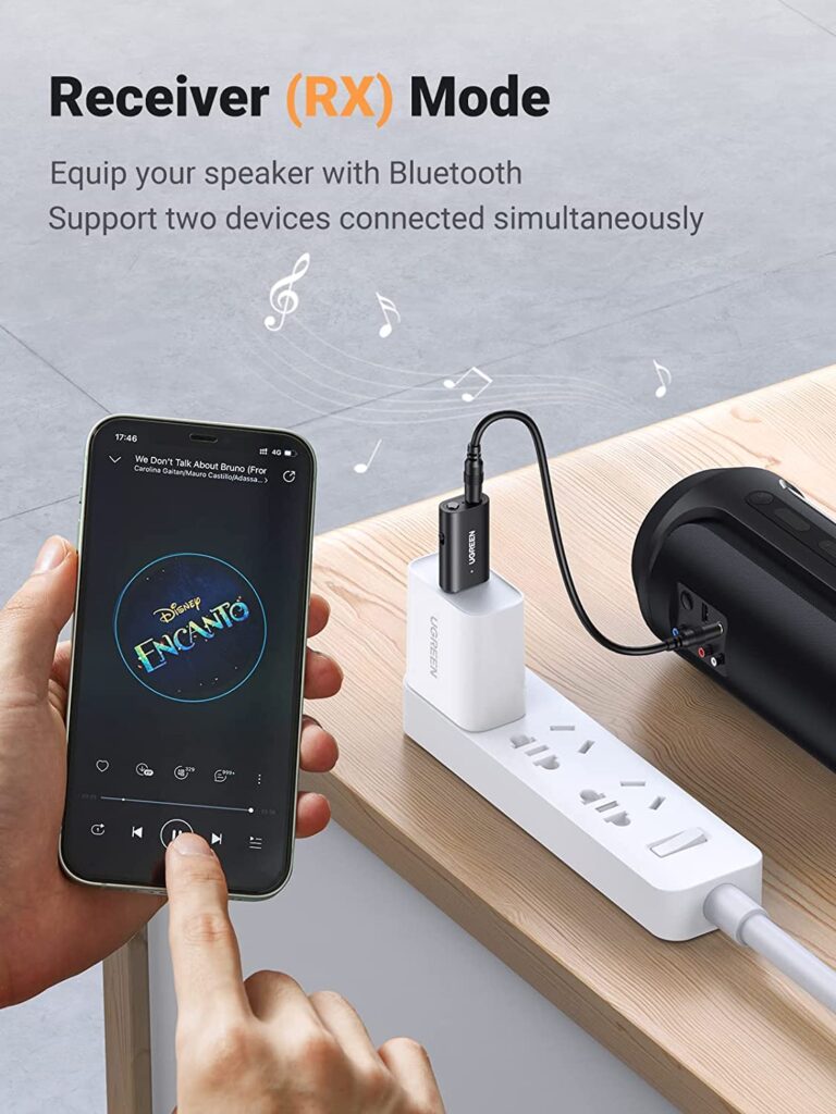 Bộ thu/ phát Bluetooth 5.1 UGREEN 60300 – 2 chế độ TX và RX