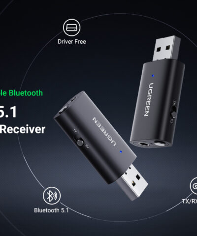 Bộ thu/ phát Bluetooth 5.1 UGREEN 60300 – 2 chế độ TX và RX