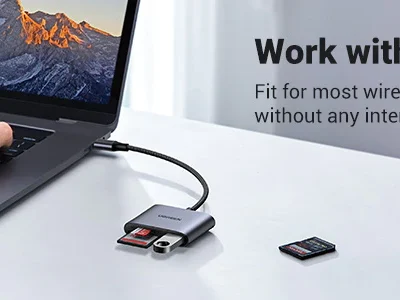 Đầu đọc thẻ SD/TF kèm OTG chuẩn USB 3.1 Type-C Ugreen 80798