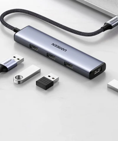 Bộ chia Ugreen 20841 USB Type-C ra 4 cổng USB 3.0