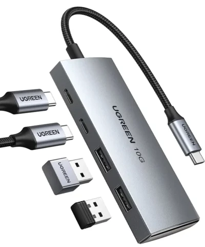 Bộ chia Ugreen 30758 USB Type-C ra 2 USB Type-C và 2 USB Type-A 3.1