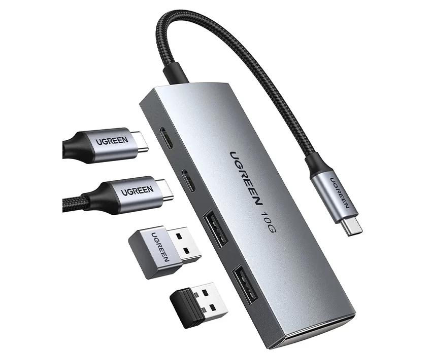 Bộ chia Ugreen 30758 USB Type-C ra 2 USB Type-C và 2 USB Type-A 3.1
